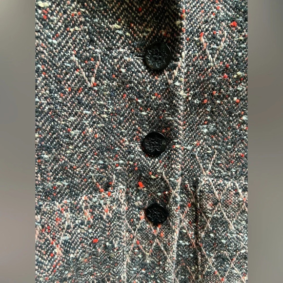 Bazar Christian Lacroix designer wool tweed pink multi colored blazer Sz 38 - Picture 5 of 14